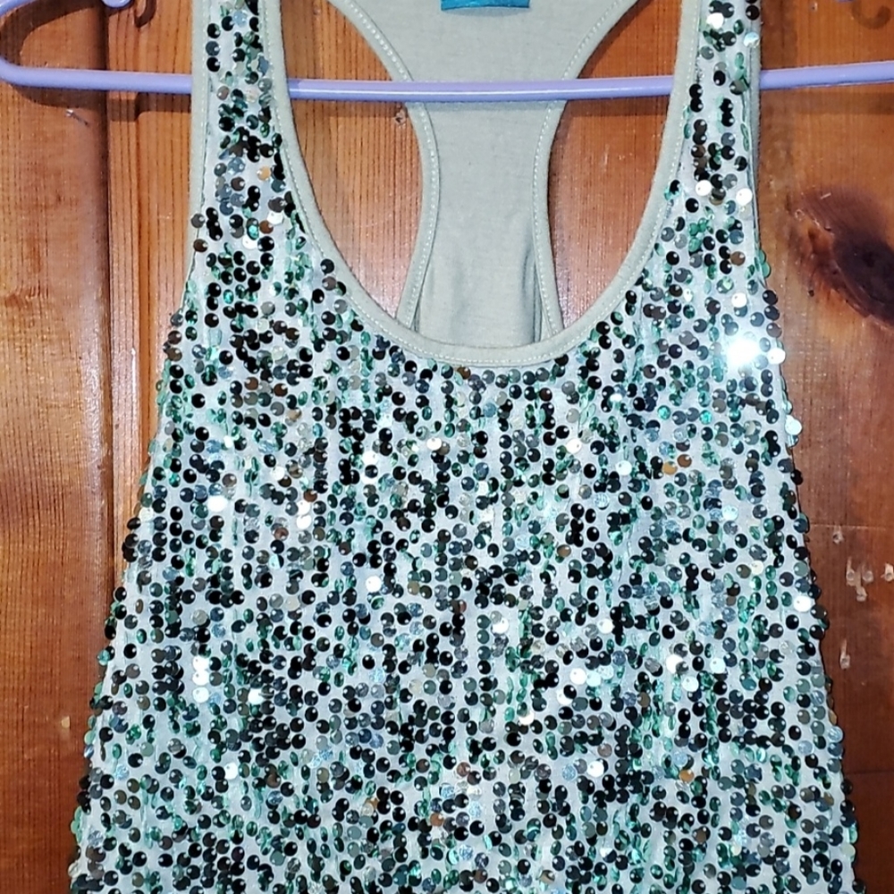 Color of love sparkle tank top
